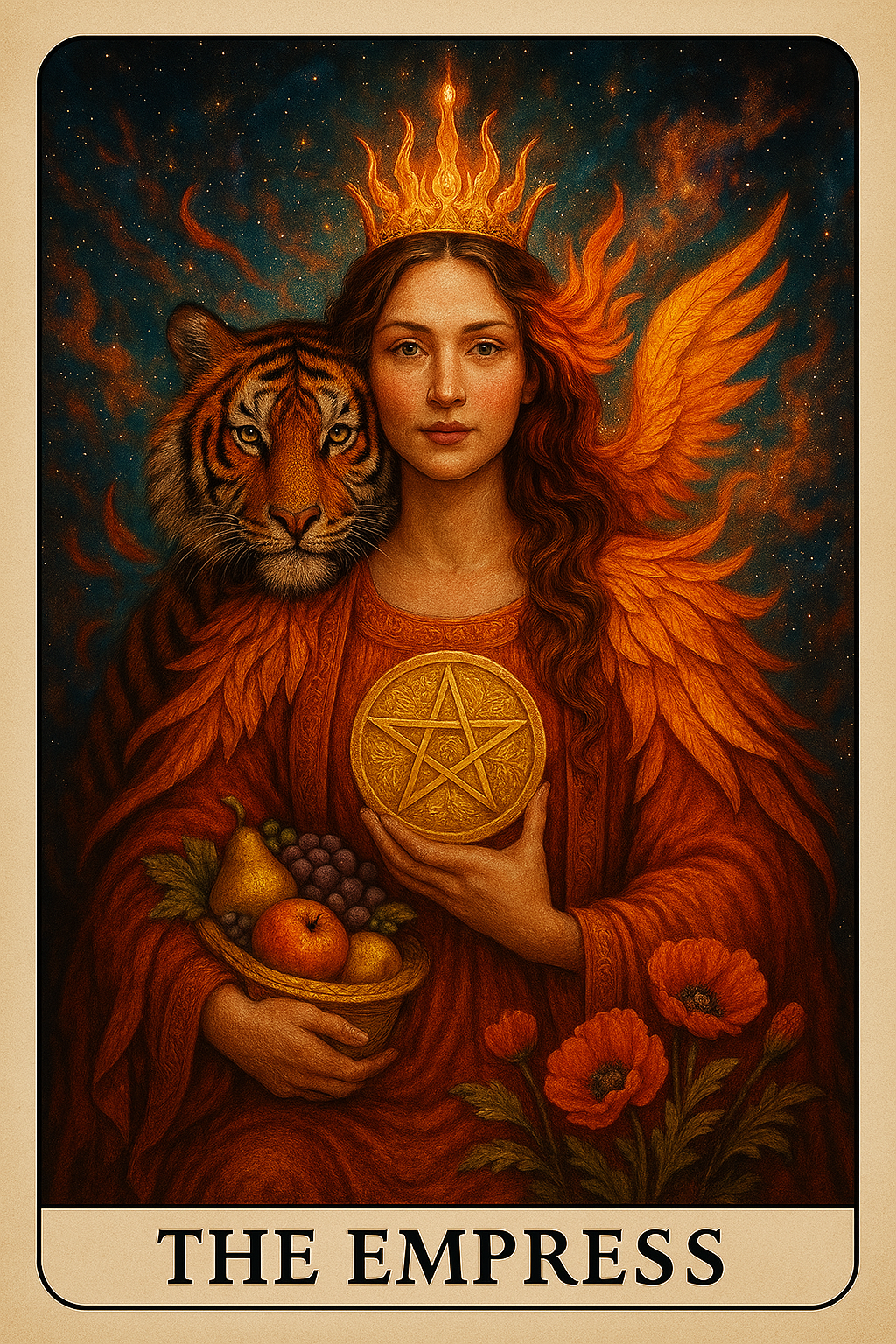 Phoenix Tiger Tarot Deck (98-Card Mastery Deck)