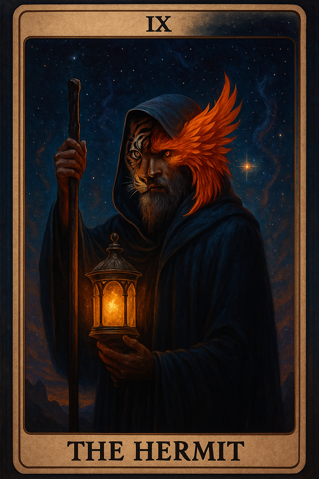 Phoenix Tiger Tarot Deck (98-Card Mastery Deck)