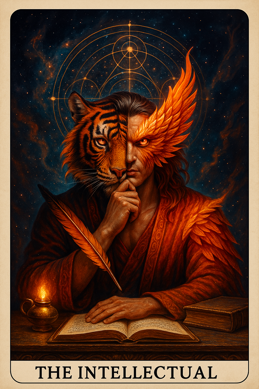 Phoenix Tiger Tarot Deck (98-Card Mastery Deck)