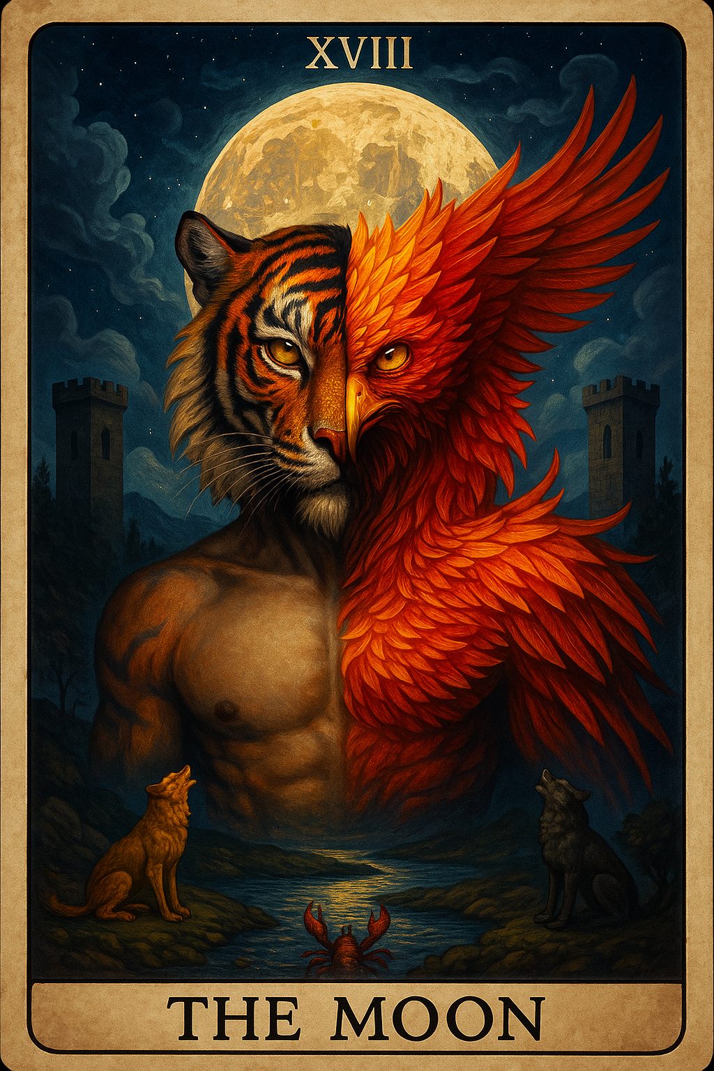 Phoenix Tiger Tarot Deck (98-Card Mastery Deck)