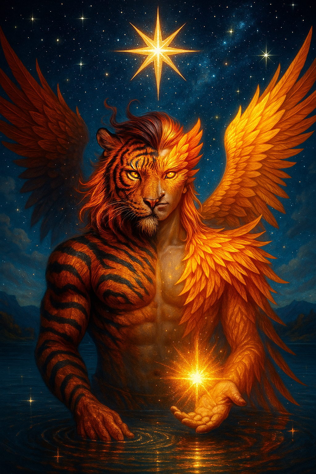 Phoenix Tiger Tarot Deck (98-Card Mastery Deck)