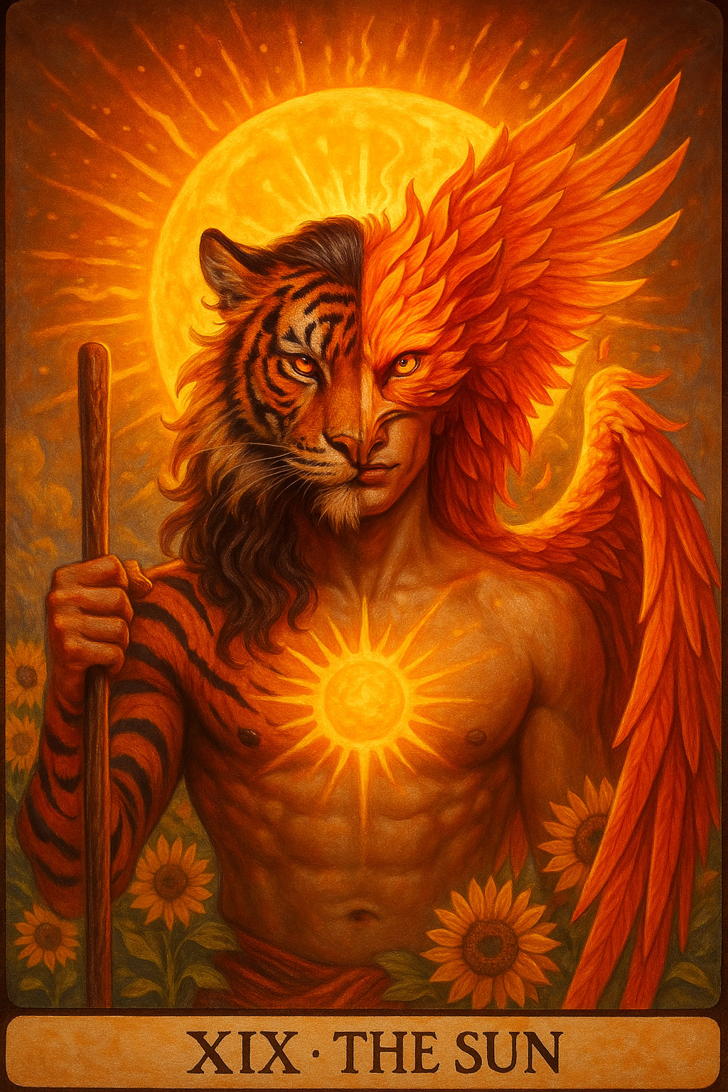 Phoenix Tiger Tarot Deck (98-Card Mastery Deck)