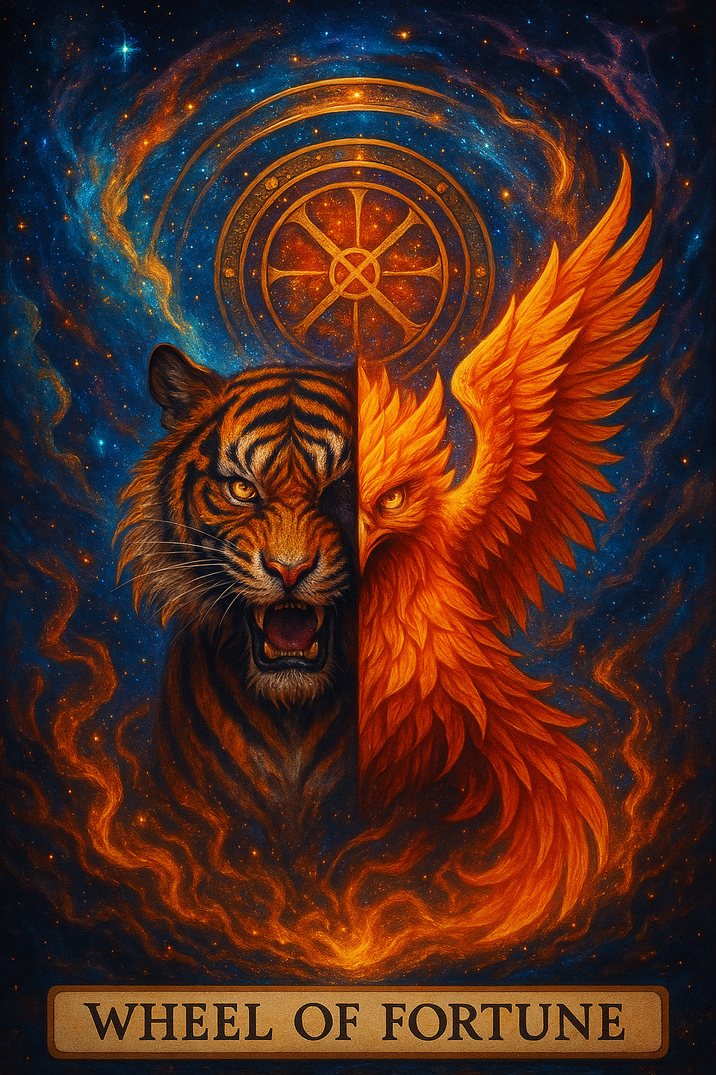 Phoenix Tiger Tarot Deck (98-Card Mastery Deck)